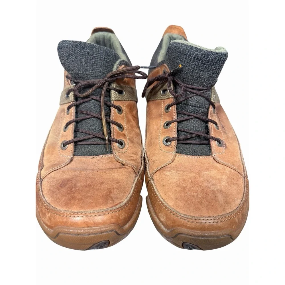 Teva Riva Leather Hiking Shoes Mens 10 Brown Trail Outdoor Comfort Low Lace Up